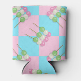 Enfriador De Latas Pink Blue Checkered Pastel Dango Cooler
