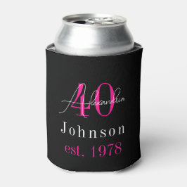 Enfriador De Latas Pink caliente negro personalizado de 40 años
