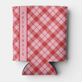 Enfriador De Latas Pink + Red Tartan 