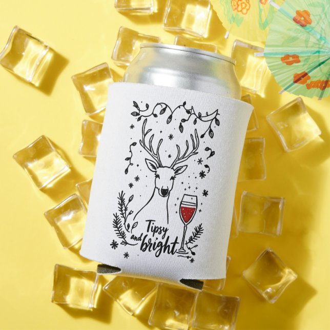 Enfriador De Latas Pintor y venado brillante (Verano in situ)