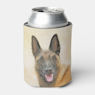 Enfriador De Latas Pintura belga malinois - Arte de perro original