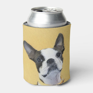 Enfriador De Latas Pintura de Boston Terrier - Arte de Perro Original