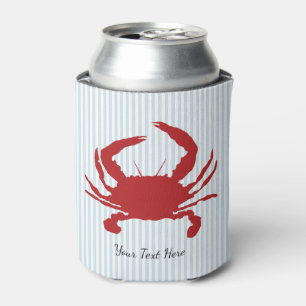 Enfriador De Latas Pintura de cangrejo personalizada franja azul cost