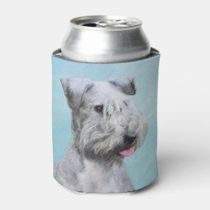 Enfriador De Latas Pintura de Cesky Terrier - Arte de Perro Original.