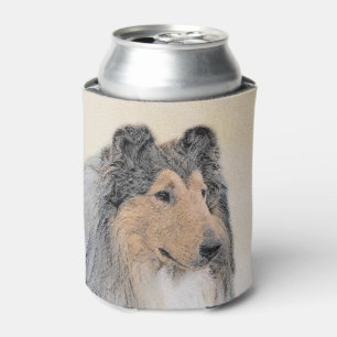 Enfriador De Latas Pintura de Collie (Rough) - Arte de Perro Original