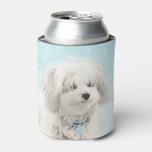 Enfriador De Latas Pintura de Coton de Tulear - Arte de perro origina