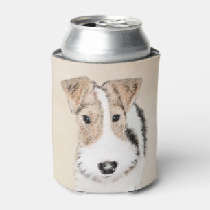 Enfriador De Latas Pintura de hilo Fox Terrier - Arte de Perro Origin