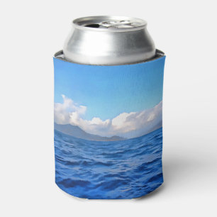 Enfriador De Latas Pintura de la Costa Turquesa del Marmaris Azul Ege
