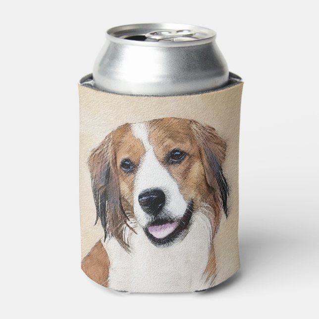 Enfriador De Latas Pintura de Nederlandse Kooikerhondje - Arte de per (Lata Anverso)