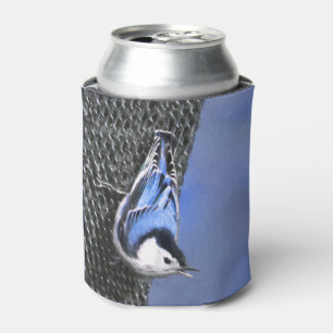 Enfriador De Latas Pintura de nueces de paja blanca original arte de 