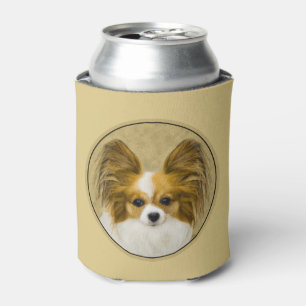 Enfriador De Latas Pintura de Papillon (Hound Tri) - Arte original de