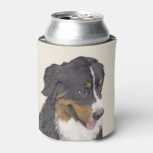 Enfriador De Latas Pintura de perro de montaña de Bernese - Arte de p