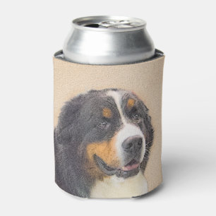 Enfriador De Latas Pintura de perro de montaña de Bernese - Arte de p
