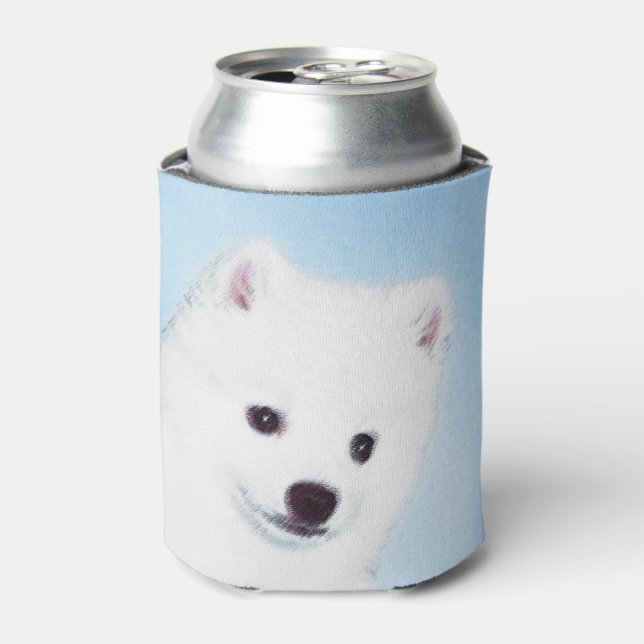 Enfriador De Latas Pintura de perro esquimal estadounidense - Arte de (Lata Anverso)
