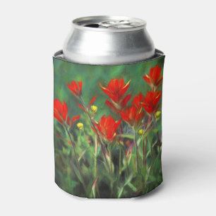 Enfriador De Latas Pintura de pincel indio - Arte de flores original