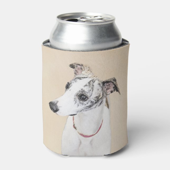 Enfriador De Latas Pintura de Whippet - Arte Cute Original Perro (Lata Anverso)