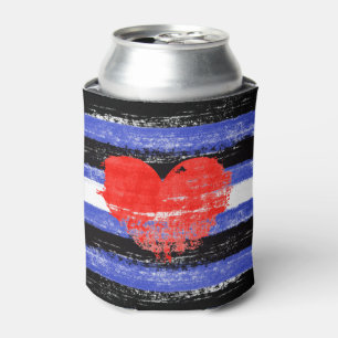Enfriador De Latas Pintura del Orgullo de Cuero
