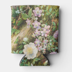 Enfriador De Latas Pintura floral de petunias bonitas vintage