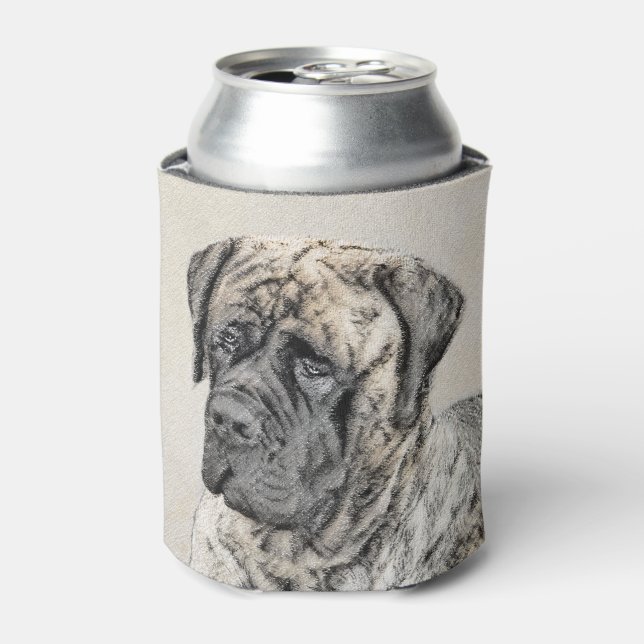 Enfriador De Latas Pintura inglesa de castiff (Brindle) - Arte de per (Lata Anverso)
