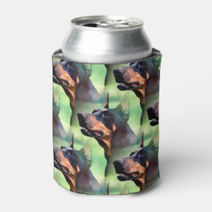 Enfriador De Latas Pintura soñadora de la cara del Pinscher del