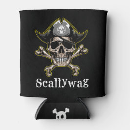 Enfriador De Latas PIRATE CARRIBEAN SKULL Scallywag Refrigerador de b