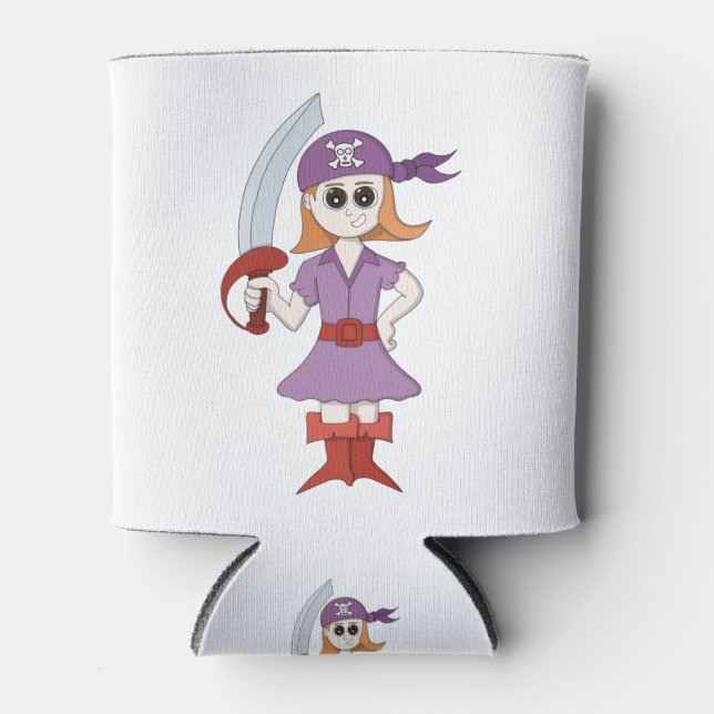 Enfriador De Latas Pirate Girl (Anverso)