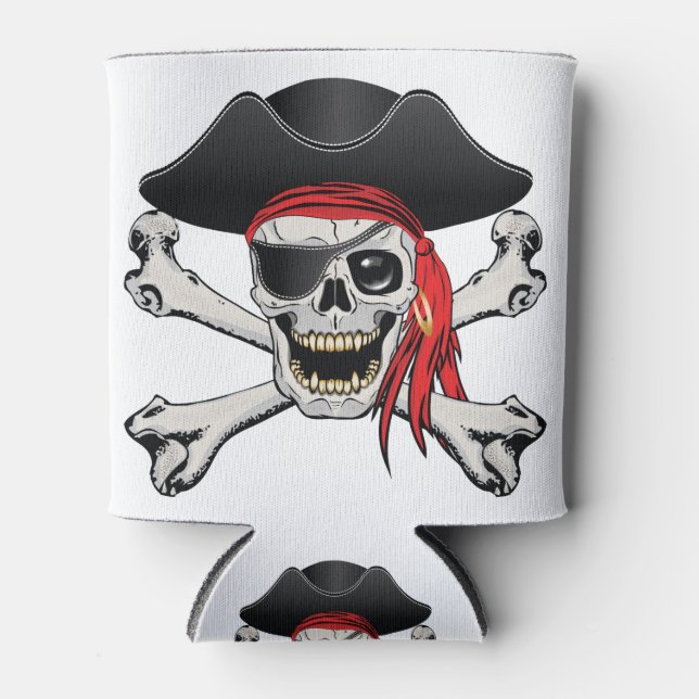 Enfriador De Latas Pirate Skull (Anverso)