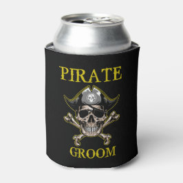 ENFRIADOR DE LATAS PIRATE SKULL GROOM GOLD