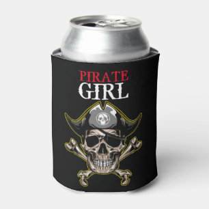 ENFRIADOR DE LATAS PIRATE SKULL RED CHICA
