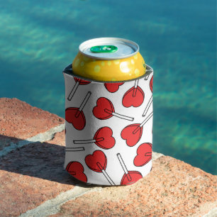 Enfriador De Latas Pirulíes rojos, pirulíes con forma de corazón, pat