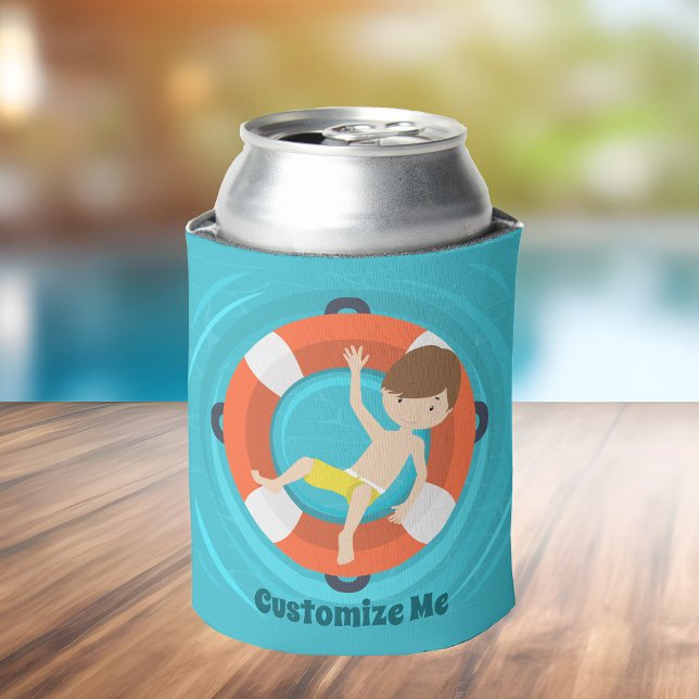 Enfriador De Latas Piscina Fiesta Niño Natación Personalizado de cump (Subido por el creador)