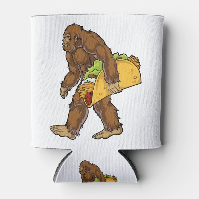 Enfriador De Latas Pisos mayores Sasquatch Cargando Taco (Anverso)