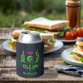 Enfriador De Latas Pista escocesa sobre nombre personalizado tartán o