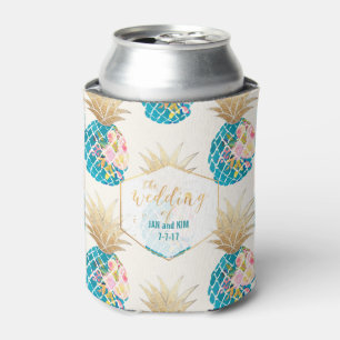 Enfriador De Latas PixDezines Aloha Pineapples Patrón/fondo DIY