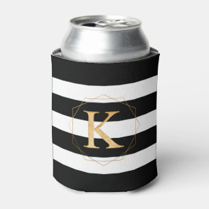 Enfriador De Latas PixDezines DIY Colores/Faux Gold Monograma A-Z
