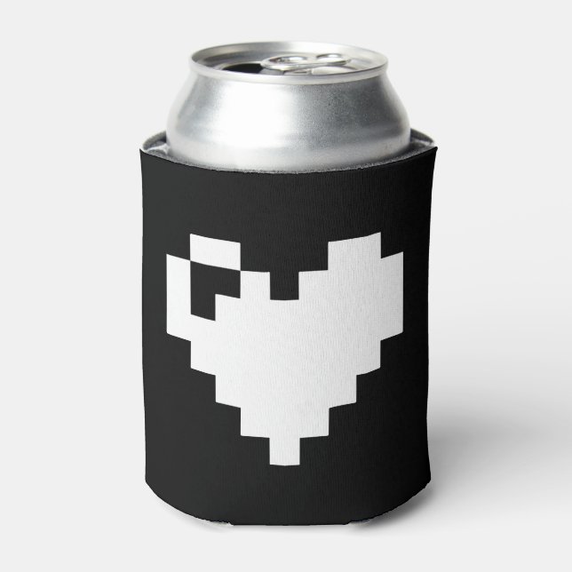 Enfriador De Latas Pixel Heart 8 bits (Lata Anverso)