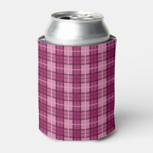 Enfriador De Latas Pixel Plaid_Magenta-Black