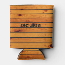 Enfriador De Latas Pizarra de madera marrón clásica personalizada