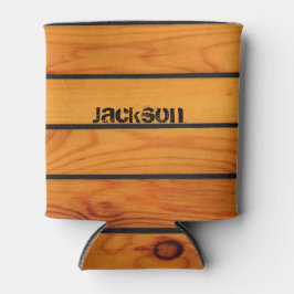 Enfriador De Latas Pizarra de madera marrón clásica personalizada