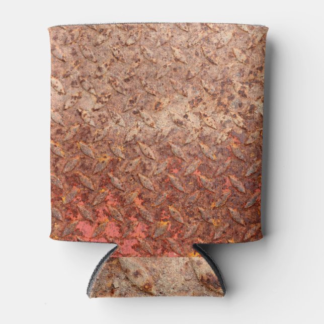 Enfriador De Latas Placa de acero rusto, textura metalizado gruesa. (Anverso)