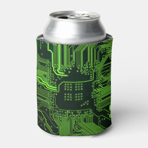 Enfriador De Latas Placa de circuito electrónico verde del nerd de sa