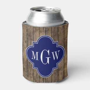 Enfriador De Latas Placas L de madera rústica #1 Cuatrefoil de la Mar