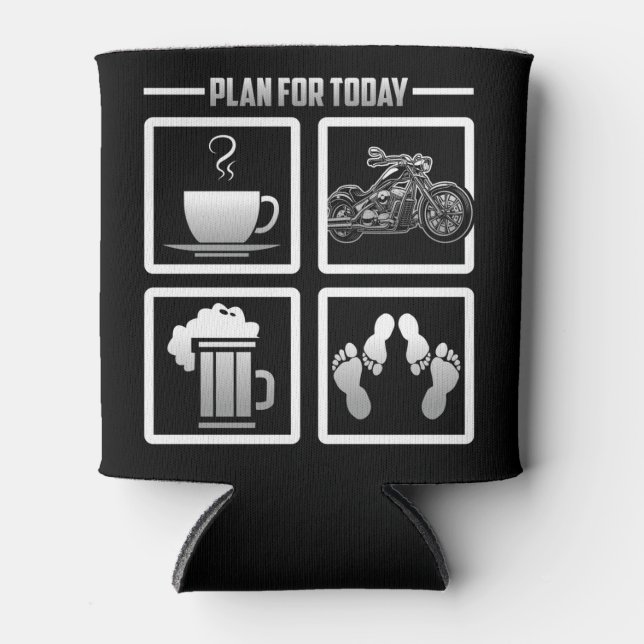 Enfriador De Latas Plan Clásico De Motociclismo Para El Café De Hoy (Anverso)