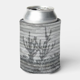 Enfriador De Latas Plantas de Cactus Sobre Tablones de Madera Foto en