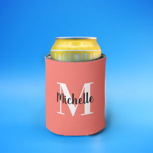 Enfriador De Latas Plantilla de texto de monograma de Personalizado b