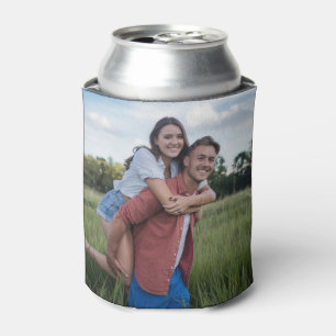 Enfriador De Latas Plantilla personalizada de 2 fotos de moda doble c