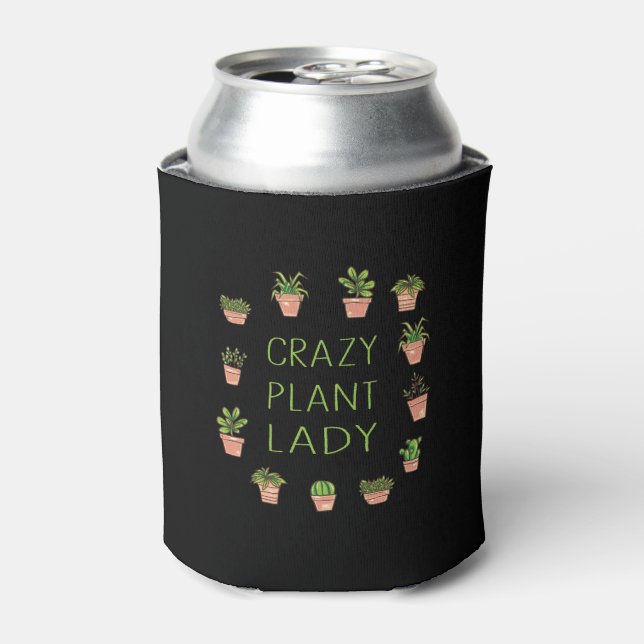 Enfriador De Latas Plants - Crazy Plant Lady (Lata Anverso)