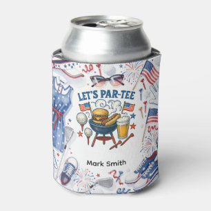 Enfriador De Latas Platos de Papel Golf Fiesta de Golf Americana 4 de