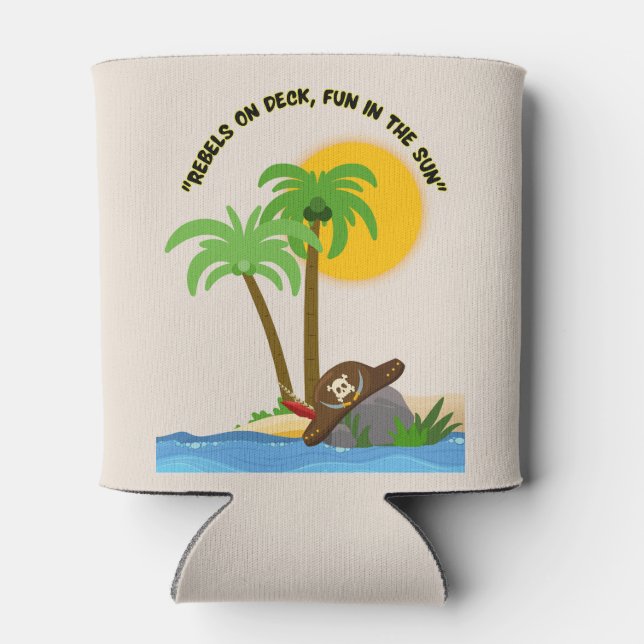 Enfriador De Latas playa de piratas (Reverso)