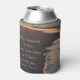 Enfriador De Latas Playa Pareja Caminando Al Sunrise John 15 12